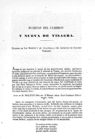 Puertas del Cambron y Nueva de Visagra