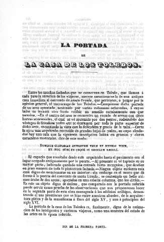 La portada de la casa de Los Toledos
