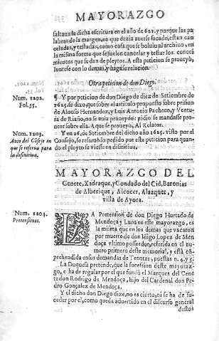 Mayorazgo del Cenete,...