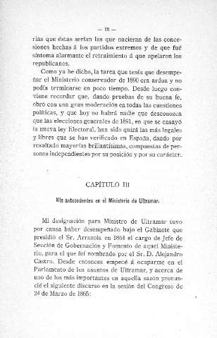 Capitulo III. Mis antecedentes en el Ministerio de Ultramar