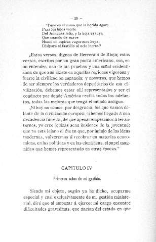 Capitulo IV. Primeros actos de mi gestión