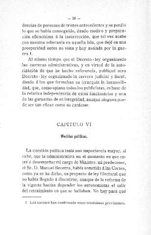 Capitulo VI. Medidas políticas