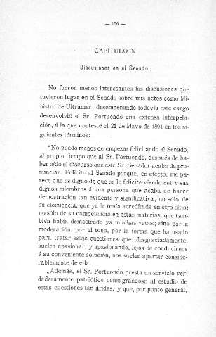 Capitulo X. Discusiones en el Senado
