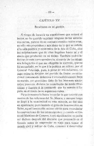 Capitulo XV. Resultados de mi gestión