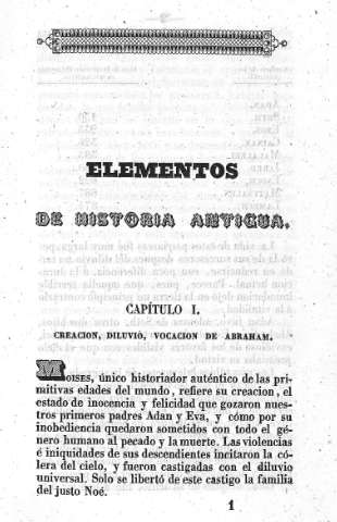 Capitulo I. Creación, Diluvio, Vocación de  Abraham