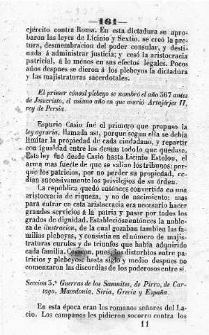 Sección 3ª Guerras de los Samnites, de Pirro, de Cartago, de Macedonia, de Siria, de Grecia y de España