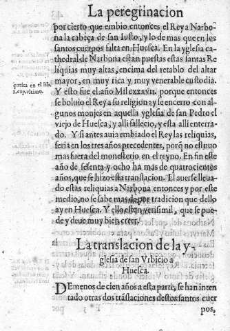 Translacion de la yglesia de san Urbicio a Huesca