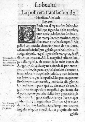 La buelta. La postrera translacion de Huesca a Alcala de Henares