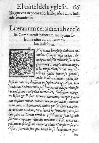 El cartel de la yglesia. Literarum certamen ab ecclesia...