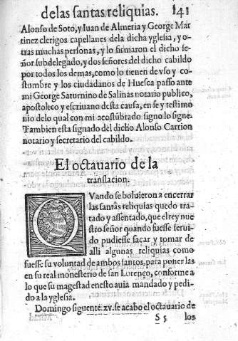 El octauario de la translacion