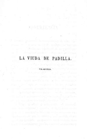 La viuda de Padilla. Tragedia