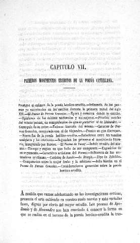 Capitulo VII. Primeros monumentos eruditos de la poesía castellana