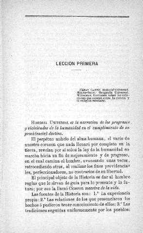 Lección primera