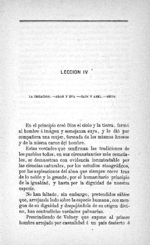 Lección IV. La Creación