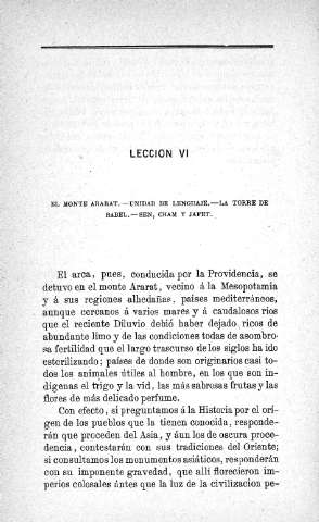 Lección VI. El Monte Ararat