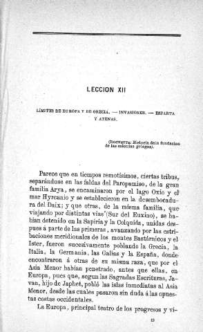 Lección XII. Límites de Europa y de China