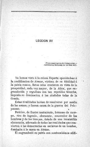 Lección XV. Guerra del Peloponeso