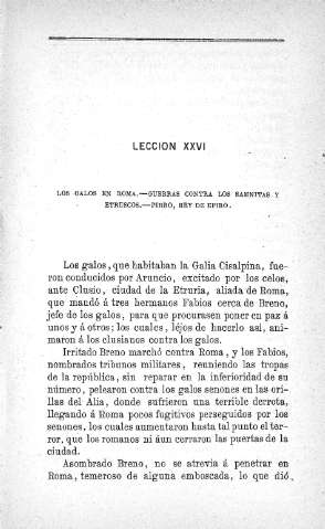 Lección XXVI. Los galos en Roma