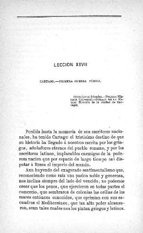 Lección XXVII. Cartago