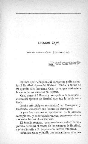 Lección XXXV. Segunda Guerra Púnica