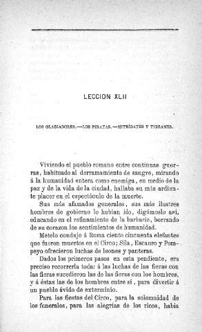 Lección XLII. Los gladiadores