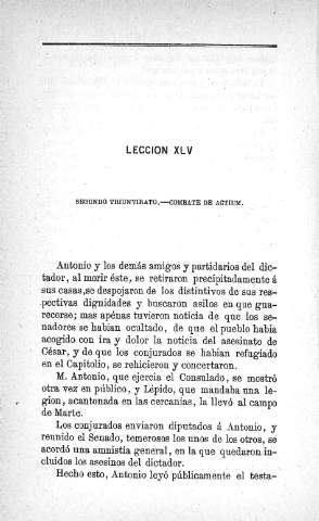 Lección XLV. Segundo Triunvirato