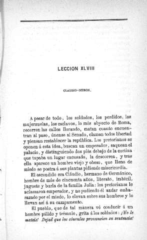 Lección XLVIII. Claudio. Nerón
