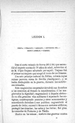 Lección L. Nerva. Trajano. Adriano