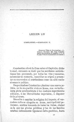 Lección LIV. Constantino