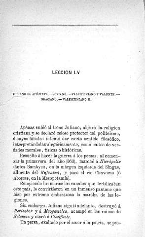 Lección LV. Juliano el  Apóstata