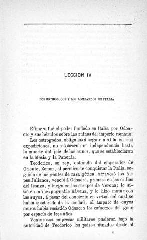 Lección IV. Los ostogodos y los lombardos en Italia