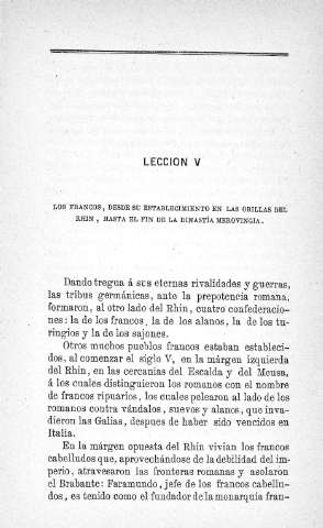 Lección V. Los francos...