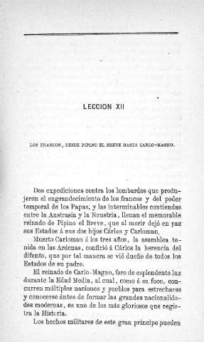 Lección XII. Los francos...