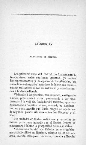 Lección XV. El Califato de Córdoba