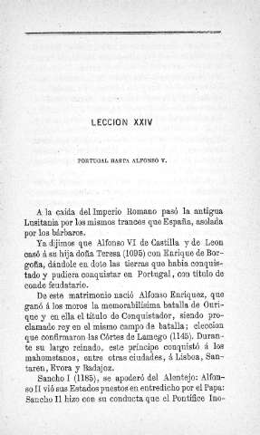 Lección XXIV. Portugal