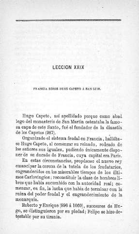 Lección XXIX. Francia...