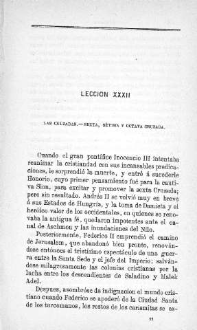 Lección XXXII. Las Cruzadas