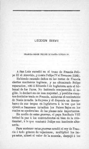 Lección XXXVII. Francia desde Felipe III hasta Carlos IV