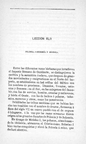 Lección XLII. Polonia. Hungría y Bohemia