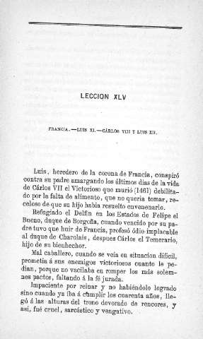 Lección XLV. Francia. Luis XI