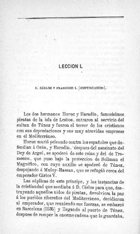 Lección L. D. Carlos y Francisco I
