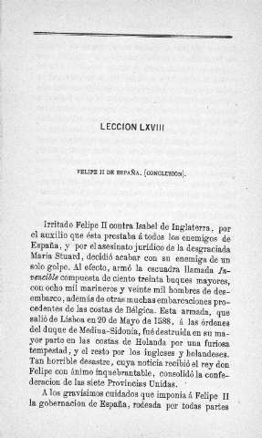 Lección LXVIII. Felipe II de España