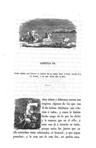 Capitulo VII. Como sabido por Lázaro la prisión de su amigo Licio le lloró mucho a él y los demás