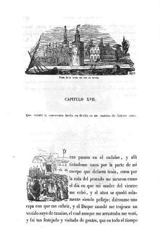 Capitulo XVII. Que cuenta la conversión hecha en Sevilla en un cadalso de Lázaro atún