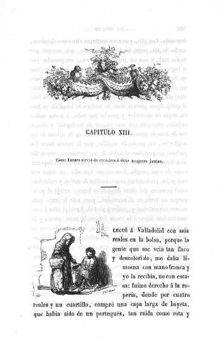 Capitulo XIII. Como Lázaro sirvió de escudero á siete mugeres juntas