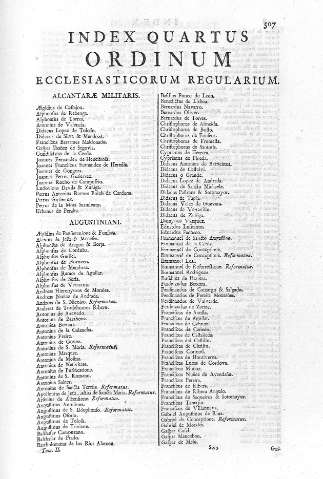 Index quartus ordinum ecclesiasticorum