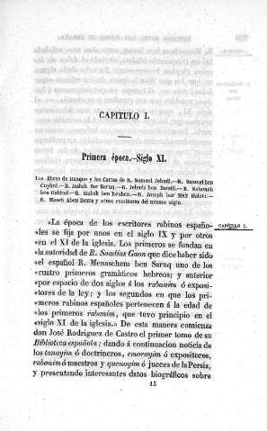 Capitulo I. Primera época. Siglo XI.