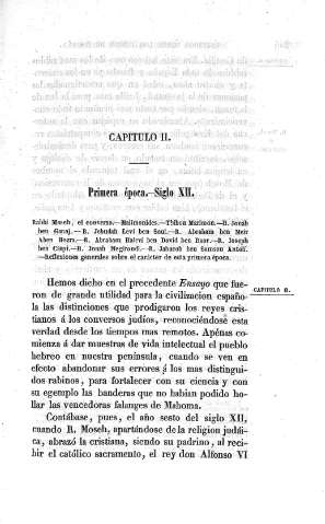Capitulo II. Primera época. Siglo XII