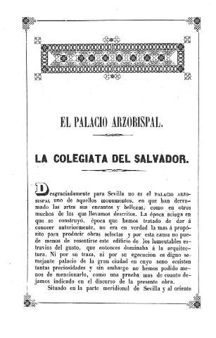 El Palacio Arzobispal. La Colegiata del Salvador