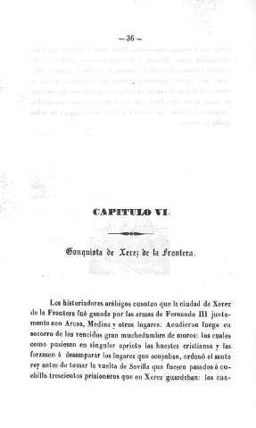 Capitulo VI. Conquista de Xerez de la Frontera